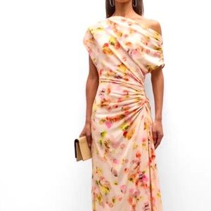 A.L.C. Floral Blush, Orange & Pink One Shoulder dress or Gown size 6